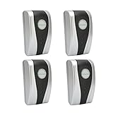 4 Stück Smart Electric Box Energiesparer, Automatische Energieeinsparung, Überspannungsschutz, Umfassender Schutz, Kontrollleuchte, für TV (EU-Stecker)