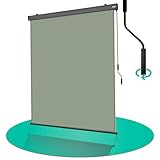 Strattore Ausziehbare Senkrechtmarkise Vertikalmarkise 160 x 250 cm - Markise mit Kurbel für Terrasse und Balkon Schutz vor Sonne Wind - Beschattung Sichtschutz Windschutz Wasserdicht - Matcha Grün