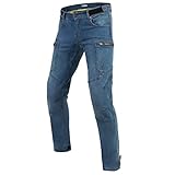 REBELHORN Urban III MotorradJeans Motorrad Hosen Herren | Aramidfaser Futter | Knie und Hüft Protektoren Stufe 2 | Belüftungslöcher | Lose Passform Motorradhose mit Protektoren