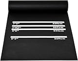 DEZYN Dart-Matte aus Gummi, rutschfeste Dart-Matte mit 4 Wurfdistanzen, strapazierfähiges Dart-Zubehör für Kneipe, Bar, Club, Zuhause, Party, Geschenk, schwarz