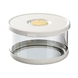 Salatbehälter – Run -off -off-Safe Glasschale | dichte Glasschale | Mikrowellenbehälter aus Glas für den Arbeitsplatz, Snacks, Restaurants, Speisekammer, Campin