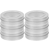 Healifty 6 Stück Rundes Weißblech Aufbewahrungsset mit Deckel 65x25mm Kleine Metalldosen für Schmuck Bastelbedarf Schrauben und Süßwaren Kompakt und Sicher