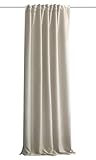 HOMEbasics | Akustikvorhang Uni | ACUSTICO | Lärm-, Hitze-, Kälte- und Zugluft-Schutz + abdunkelnd | Natur | 245 x 135 cm