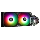 TR Aqua Elite 240 V3 Flüssiger CPU-Kühler, AIO-Pumpenkopfgeschwindigkeit bis zu 3300 U/min, TL-C12B-S V2×2 PWM-Lüfter, für AMD/AM4/AM5, Intel LGA1150/1151/1200/2011/1700/1851, Computer-CPU Aio Kühler