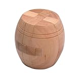 Kisangel Holzspielzeug aus Holzfassschloss Holzwürfel intelligenter Würfel Denksportwürfel Denksportaufgaben Hölzern
