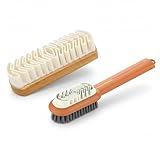 Wildleder & Gummibürste Set 2-in-1 Schuhreinigungskit | Holzgriff + ABS Profi-Pflege für Leder, Wildleder, Sneaker & Nubuk | Schnellversand