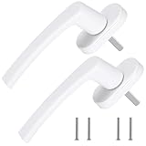 Flintronic Fenstergriff Aluminium, 2 Stück Kindersicherung, Schlüsselloses Fensterschloss, Fenstergriffe, Sicherheitsfenstergriff in Stiftlänge 35mm, Türgriffe für Fenster Terrassentüren Balkontüren