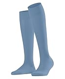 FALKE Damen Kniestrümpfe Cotton Touch W Kh Baumwolle lang einfarbig 1 Paar, Blau Sky Blue 6876, 39-42