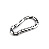 DUANGYMM Karabinerhaken, Federklammern, 80 x 8 mm Hochleistungs-Federkarabinerhaken EDC-Schnalle for Klettersport, Yoga, Hängematte, Schaukel, Schlüsselanhänger, hält bis zu 230 kg(1 Piece)