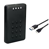 Netoches HDD-Gehäuse SSD-Gehäuse Verschlüsseltes Festplattengehäuse 5 Gbit/S USB3.0 -Festplattengehäuse für 2,5-Festplatte