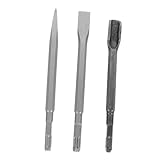 Veemoon 3St Bohrer Meißel mit quadratischem Griff impact bit meissel set Hardened chisels Stone Bohrhammer Meißel quadratischer Meißel langen Griff bohren Zimmerei Meißel Spitzmeißel Stahl