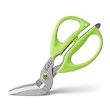 Beaditive Hochleistungs-Mehrzweck-Winkelschere 18 cm - Japanischer Edelstahl, gezahnte Klinge - Bastelscheren für Karton, Kunststoff, Leder, Stoffe und Verpackungen