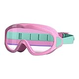 Outdoor-Schwimmbrille, Antibeschlag-Schutz, Weitblick, Tauchen, Schwimmbrille, großer Rahmen für Kleinkinder, Kinder, Jugendliche, großer Rahmen für Kinder