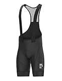 INBIKE Bib Shorts Herren Rennrad Hose Fahrradhose Kurz Gepolstert Radlerhose mit Träger Radsport-trägerhosen Trägerhose Fahrrad Sitzpolster Sommer Schwarz M