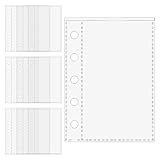 Klarsichthüllen für Ordner | 10 Stück DIN M5 Seiten schützen Dokumente Ringe | Kartenschutzhüllen für Manager Pädagogen Hobby-Schreibwaren | Etiketten