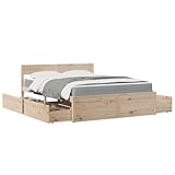 UJCHVHN Artikel: Bett mit Schubladen und Matratze, 160x200 cm, Kiefer massiv, Betten und Zubehör, Betten und Bettrahmen