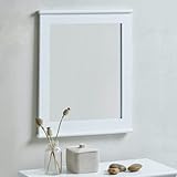 Tok Mark Traders Stilvoller großer rechteckiger nautischer Wandspiegel aus MDF, ideal für Heimdekoration, Schlafzimmer, Badezimmer, Ankleide, Flur, 44 x 53 cm