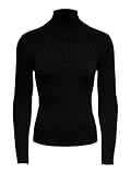 ONLY Damen Struktur Rollkragen Pullover Rundhals Feinstrick...