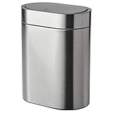 IKEA BROGRUND Touch Top Mülleimer 21x14x27cm Edelstahl