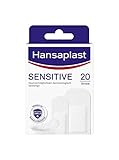 Hansaplast Sensitive Pflaster (20 Strips), hautfreundliche und hypoallergene Wundpflaster mit Bacteria Shield & sicherer Klebkraft, schmerzlos zu entfernende Pflaster