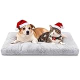 Nobleza Hundebett Mittelgroß Anti-Angst, Super Weich Waschbar mit Rutschfestem Boden, Hochwertiges Plüsch, 80x50x10 cm