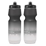 GEMFUL Trinkflasche Fahrrad 2er-Pack, 750 ml, Auslaufsicher, BPA-Frei, Perfekt für Radfahren, Wandern & Outdoor-Abenteuer（Schwarz/Weiß）