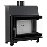 KRATKI Kaminofeneinsatz Simple, seitliche Verglasung, Tür mit Anschlag Links oder rechts, Maße in cm: H78,1 x B64,4 x T39,8 cm, Nennwärmeleistung 6 kW, Energieeffizienzklasse A+, EEI 110,7