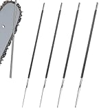 Kettensägenfeile, Kettensäge Rundfeile, 4 Stück Feilenset, Schärfwerkzeuge, Gibt es 4 Größen von 4,0 mm,4,8 mm,5,5 mm, 5,2mm für Manuelle Schärfen von Sägeketten und Reparieren