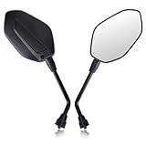 Cretassion 2 Stück Motorrad Spiegel E9-geprüft, Drehbarer Motorrad Rückspiegel, Roller Spiegel M8 Kompatibel mit Scooter, Roller, ATV, Moped, Dikt-Bike