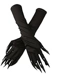 Rakiuty Handschuh für Kostüm Halloween Party,Handschuhe mit Nägeln Lange Krallen,Gruseligen Langen Pfotenhandschuhe,Fingernägel Handschuhe Krallen Halloween,Halloween Lange Nagelhandschuhe