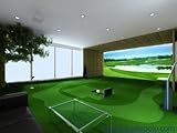 Golfsimulator, 4 Größen, Indoor-Golfsimulator für den privaten und gewerblichen Gebrauch, inklusive HD-Aufprallbildschirm, geeignet für die Verwendung mit allen Golf-Launch-Monitoren für das Golftrain
