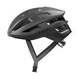 ABUS Rennradhelm PowerDome - leichter Fahrradhelm mit cleverem Belüftungssystem und aerodynamischem Profil - Made in Italy - für Damen und Herren - Schwarz, Größe M