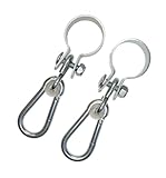 2er Set Manschettenhaken, Schaukelhaken, für 50 mm Ø Rundholz, Karabiner verzinkt, Materialstärke 3 mm