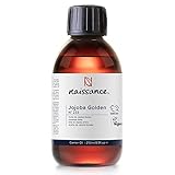 Naissance Jojobaöl Gold (Nr. 233) - 250ml - Kaltgepresst Gesichtsöl für Haare Wimpern Haut Körper Lippen - Hautpflege Pflegendes Gesicht Körperöl für Massage und Kosmetik