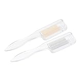 Mobestech 2 Stück Teiliges Faltbares Augenbrauen Wimpernkamm Edelstahl Handliches Elastisches Styling tool für Präzises Formen und Pflege Transparent weiß mit Gold Silberakzenten Langlebig