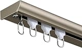 Vorhang-Deckenschiene - Ultradünnes Design für nach innen öffnende Fenster, inklusive Rollen und Endkappen