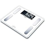 Beurer BF 410 white Diagnosewaage Signature Line, präzise Körperanalyse für bis zu 10 Personen, mit extra großem Invers-LCD-Display, Tragkraft bis 200 kg