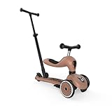 Scoot & Ride Highwaykick 1 Push and Go Kickboard mit Sitz Kinderroller Scooter 2in1 Laufrad mit Lenkstange ab 1 2 Jahren mitwachsend Höhenverstellbar werkzeuglos (Mocha)