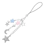SHINEOFI Handy Charm für Frauen Fünfzackiger Stern Anhänger Einfach zu Befestigen und Abzunehmen Dekorativ für Handys und Taschen Leicht und Tragbar für Alltag