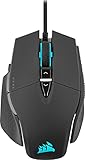 Corsair M65 RGB ULTRA, Anpassbare FPS Gaming-Maus (Optischer CORSAIR MARKSMAN-Sensor 26.000 dpi, Optische OMRON-Schalter, CORSAIR AXON Hyper-Processing-Technologie, Sensor-Fusion-Steuerung) Schwarz