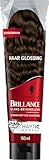 Brillance Glanz-Behandlung, Haar Glossing Schokobraun (150 ml), temporäre Haarfarbe, die wie eine Haarmaske angewendet werden kann, intensiviert die Haarfarbe für bis zu 6 Haarwäschen