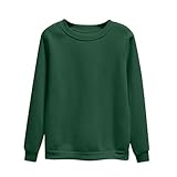 black friday angebote 2024 Langarmshirt Damen Sweatshirt Einfarbig Pullover Weihnachtspullover Langarm Baumwolle Rundhals Pulli Tops Winter Elegant Oberteil Sweatshirts ohne Kapuze Sweater