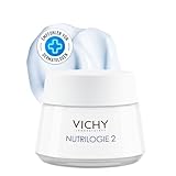 VICHY Reichhaltige Gesichtscreme für lipidarme, sehr trockene Haut, Mildert Spannungsgefühle, Juckreiz und Rötungen, Mit Sheabutter und vulkanischem Wasser, Nutrilogie 2, 50 ml