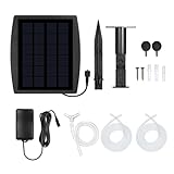 ZONTTR Aquarium Luftpumpe Sauerstoffator, 2,5W Solar Luftpumpe 3 & Geräuschloser Solarbelüfter für Teich Stock Tank Angeln Hydroponik, Einfach zu Verwenden