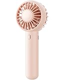 gaiatop Tragbarer Mini-Ventilator, leistungsstarker Handventilator, niedliches Design, 3 Geschwindigkeiten, persönlicher kleiner Schreibtischventilator mit Sockel, leicht, Make-up,