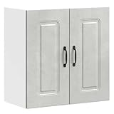 vidaXL Küchen-Hängeschrank Kalmar Betongrau Holzwerkstoff, Wandschrank Küche, Wandschrank, Oberschrank, Küchenschrank, Hängeschrank, Oberschrank Küche
