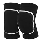 Winter Knieschoner 1 Paar Volleyball Knieschützer Elastische Knieschützer Handball Volleyball Knieschoner Unisex Hochelastische Rutschfest Kniebandage Für Laufen Wandern Joggen Volleyball, Schwarz (M)