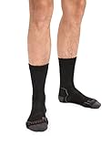 Icebreaker Merino Herren Hike+ Light Crew Socken, Schwarz/Nerz, Monsoon, X-Large