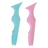 BELLIFFY 2St Silikon-Schönheitslineal Augenbrauen-Vorlage Wimpernapplikator Mascara-Schildschutz Make-up- abgewinkelte Lidschattenschablonen Lidschatten-Schablonen Kieselgel