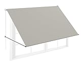 FIVMEN Fallarmmarkise Markise Einziehbar mit Kordel und Aluminium Stützstange Balkonmarkise Sonnenmarkise Sonnenschutz für Fenster Terrasse Balkon 200x145 cm, Grau